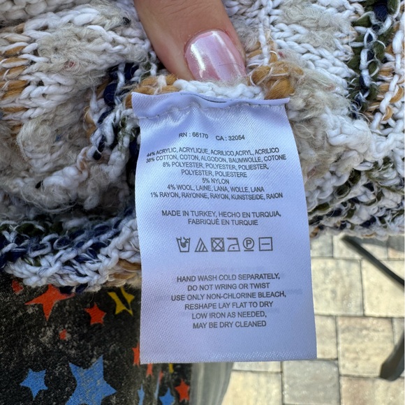 Anthropologie MOTH Oversized Cream Cabin Chloe Sweater Pockets Size Small - Picture 13 of 16